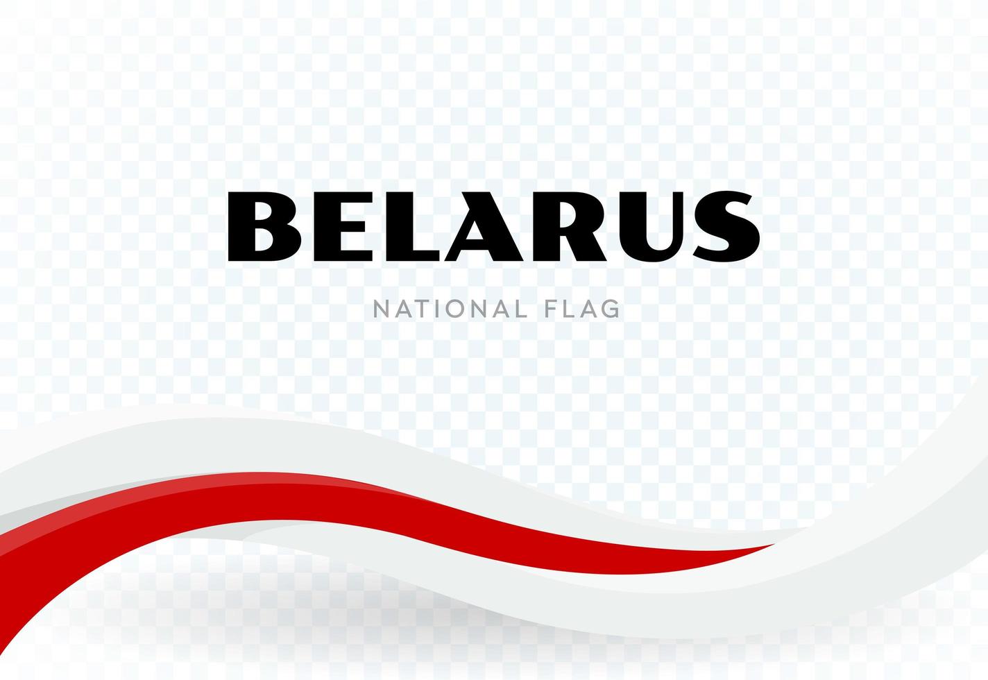 Flagge von Weißrussland, isolierte Vektorillustration. weiße und rote variante flagge der belarussischen volksrepublik. historisches Symbol des Staates Weißrussland. vektor
