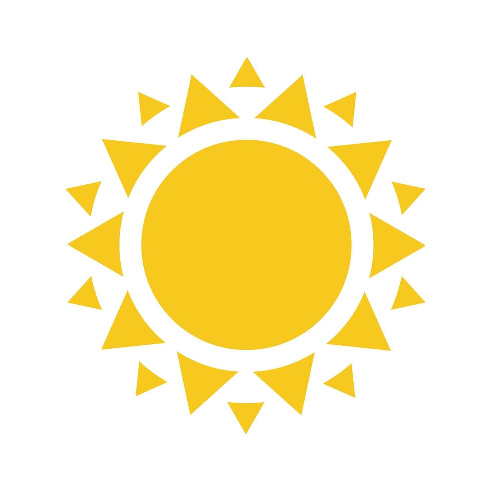 Sommersymbol. Sonne modernes Symbol. sonnige Kreisform. isoliertes Vektorlogokonzept auf weißem Hintergrund vektor