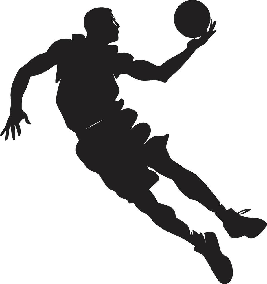 Dunk Maße Vektor Logo zum Band Raum Entdecker Reifen Horizont Basketball Spieler Dunk Vektor im Brillanz