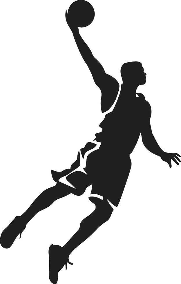 Himmel Stratosphäre Vektor Design zum Eintauchen Überlegenheit zuschlagen Spektren Basketball Spieler Dunk Vektor Logo im Vektor Brillanz