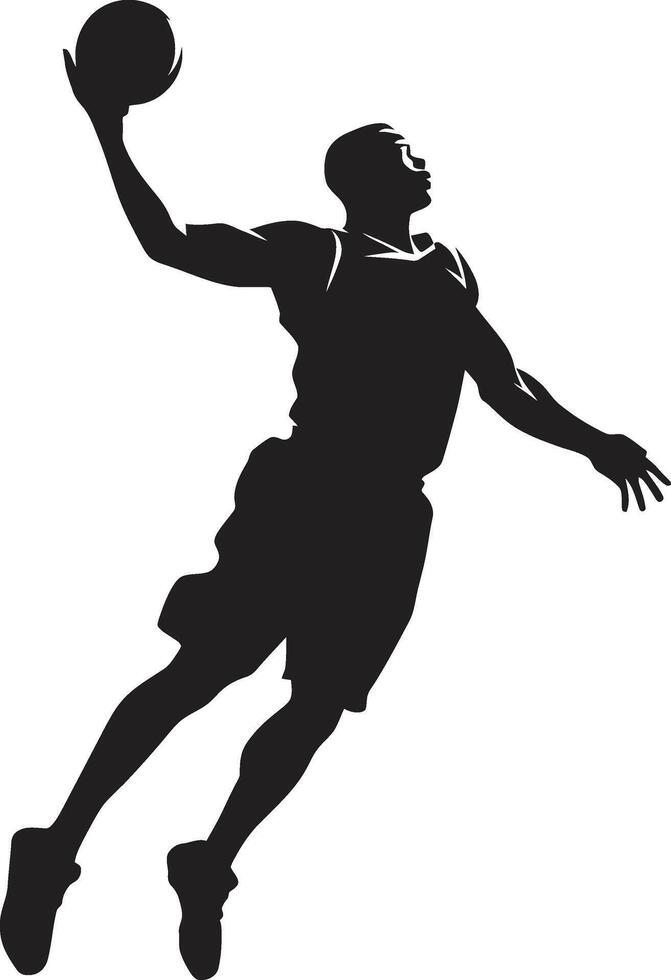 Himmel Symphonie Vektor Kunst zum Eintauchen Meister zuschlagen kapieren Basketball Spieler Dunk Vektor Logo Sachverstand