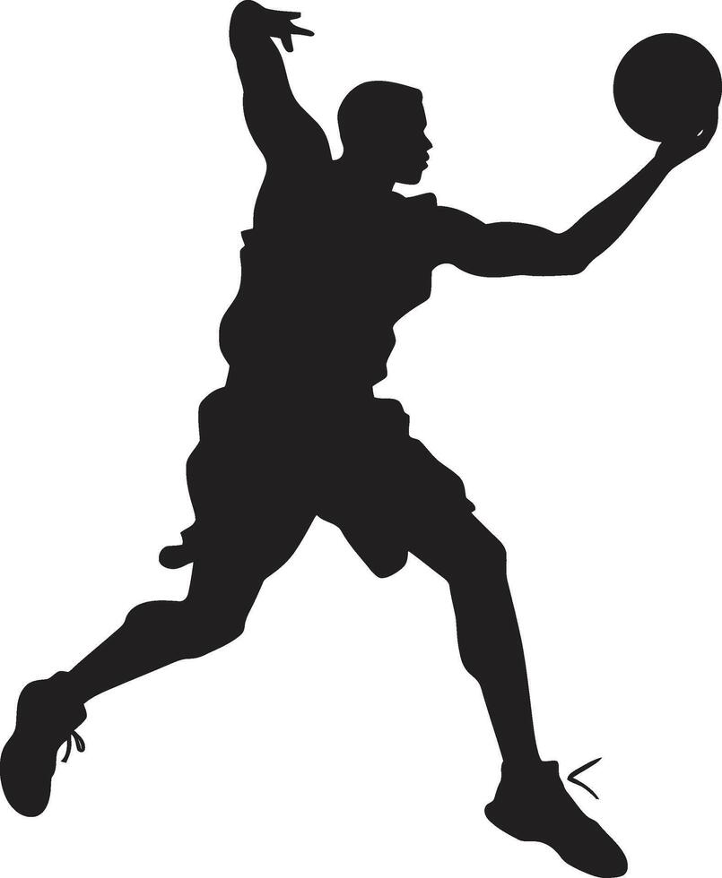 Schwere trotzt Dunk Vektor Symbol zum hoch Flyer Dunk Dynastie Basketball Spieler Logo im auffällig Vektor Kunst