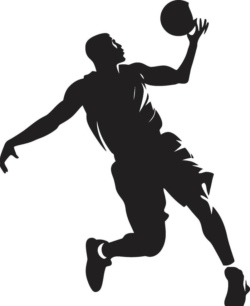 Rand Offenbarung Dunk Vektor Symbol zum Band Entdeckungen zuschlagen Schauspiel Basketball Spieler Dunk Vektor Logo im Vektor Staunen