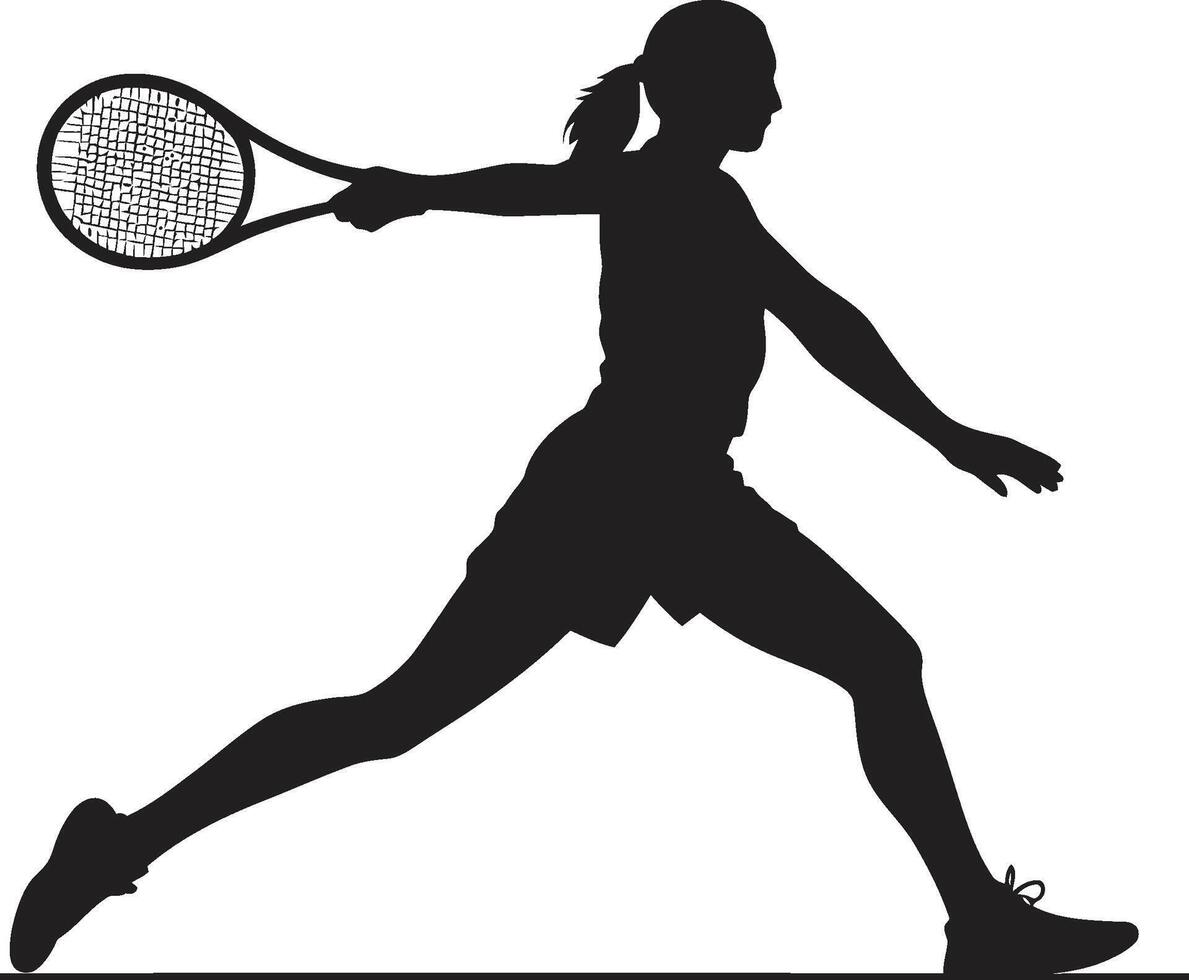ess trohet vektor ikon för kvinnor tennis ess racket renässans kvinna tennis spelare logotyp i vektor