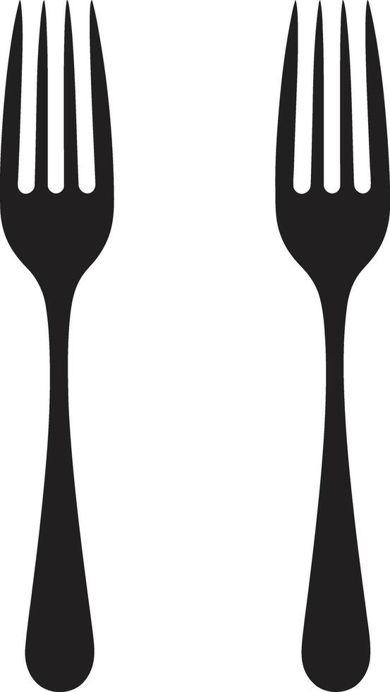 künstlerisch Besteck Emblem Vektor Logo zum stilvoll Essen Symbol fein Essen Kennzeichen Gabel und Messer Vektor Symbol zum kulinarisch Klasse