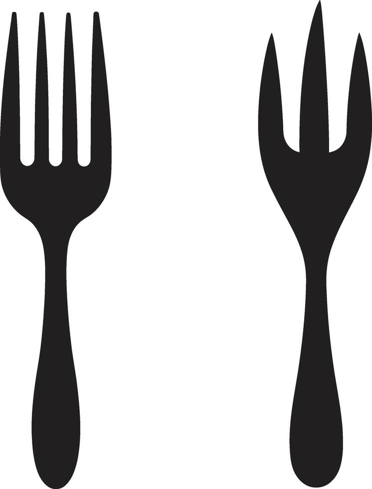 Bistro Klinge Abzeichen Vektor Logo zum stilvoll kulinarisch Design Gourmet Gastronomie Insignien Gabel und Messer Vektor Symbol zum kulinarisch Exzellenz