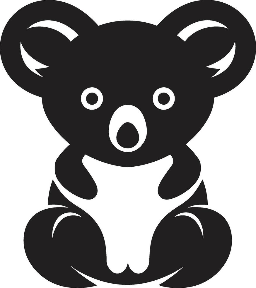 knuddelig Koala Abzeichen Vektor Design zum ein bezaubernd Koala Symbol Baum oben Schatz Insignien Koala Vektor Symbol zum Umwelt Bewusstsein