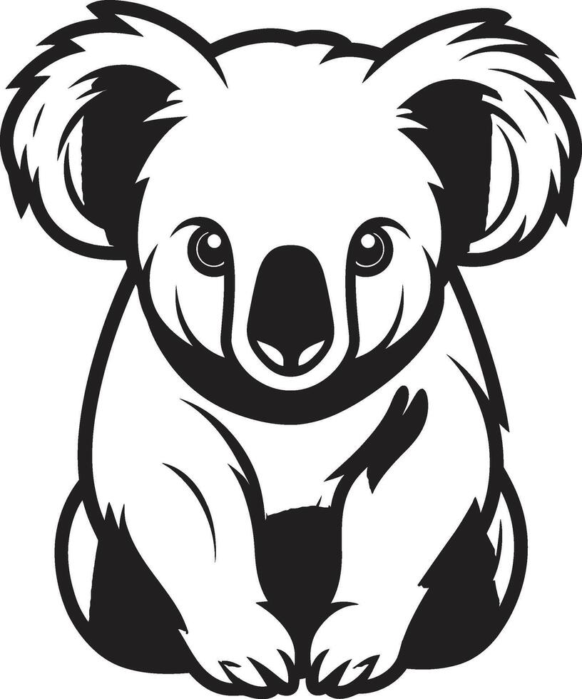 kelig koala bricka vektor design för älskvärd koala symbol australier träd- emblem koala vektor logotyp för natur harmoni