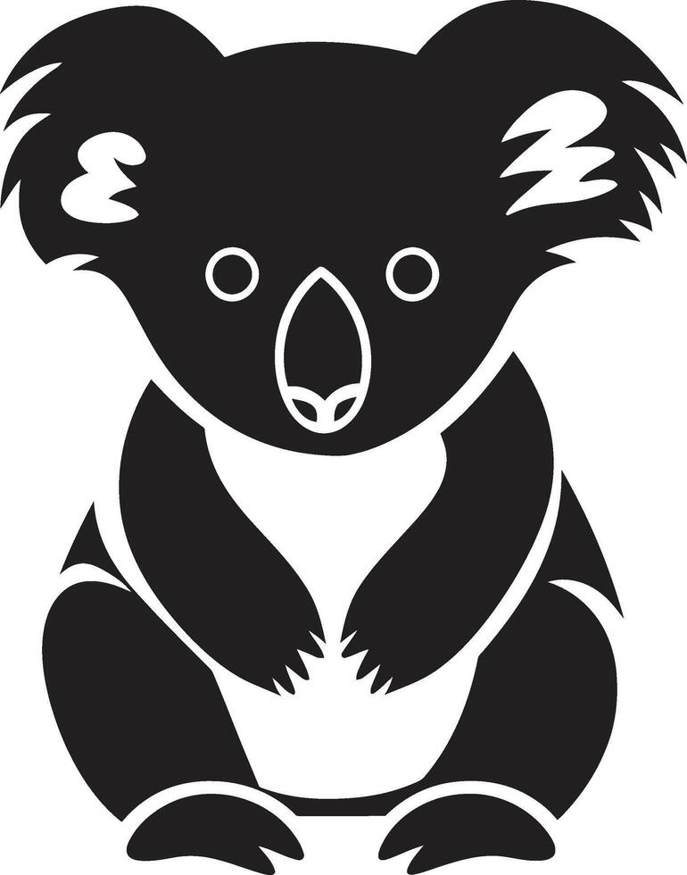 Eukalyptus Eleganz Abzeichen Koala Vektor Logo im stilvoll Harmonie Koala Niedlichkeit Insignien bezaubernd Vektor Symbol zum Natur Anerkennung