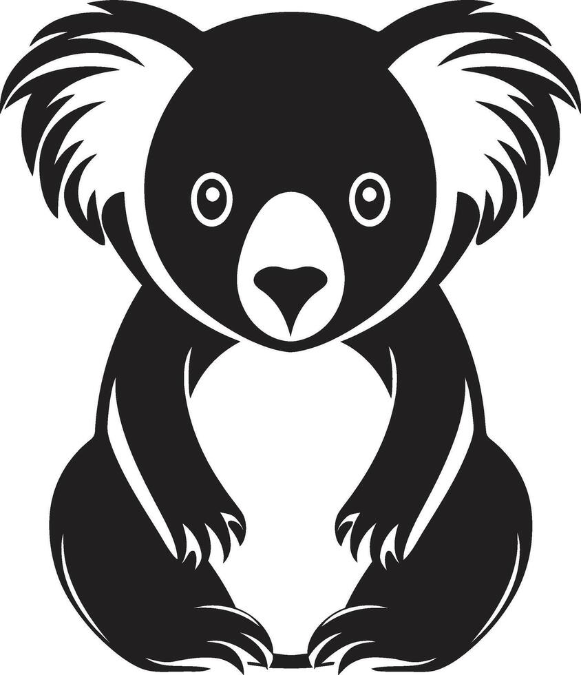 knuddelig Koala Abzeichen Vektor Design zum liebenswert Koala Erhaltung Koala Niedlichkeit Kamm bezaubernd Vektor Symbol zum Tierwelt Anerkennung