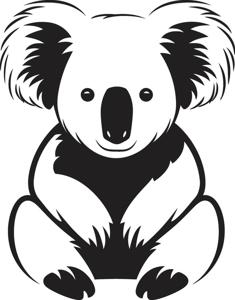 Eukalyptus Emissär Kamm Koala Vektor Logo zum Natur Harmonie knuddelig Koala Abzeichen Vektor Design zum bezaubernd Koala Symbol