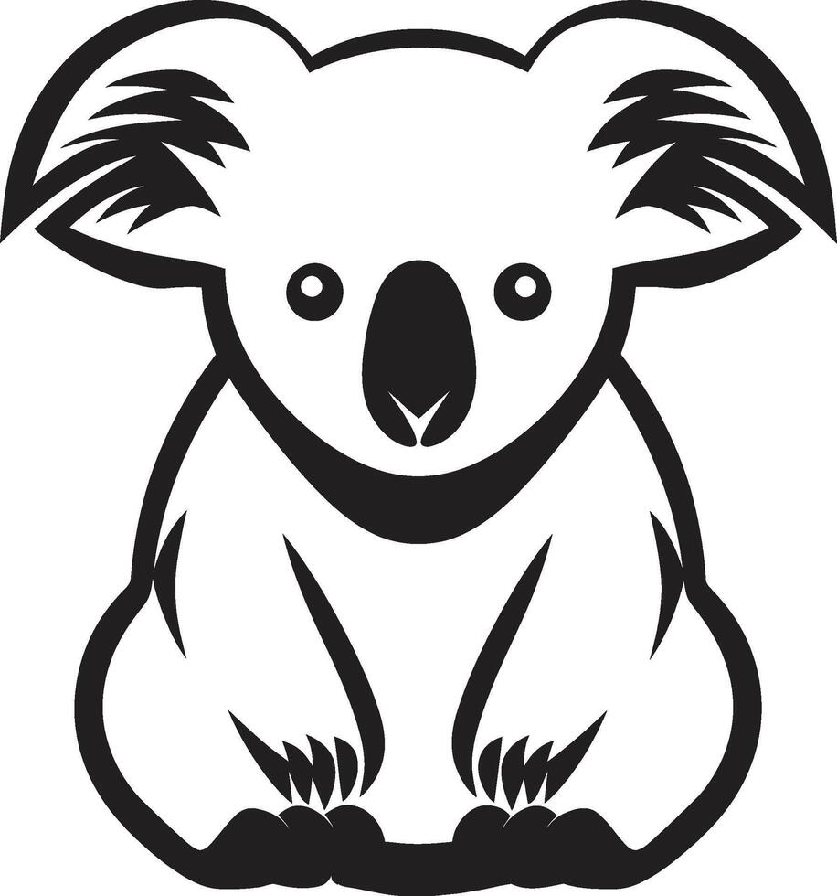 australier träd- emblem vektor logotyp för koala bevarande eukalyptus sändebud insignier koala vektor ikon i eleganta design