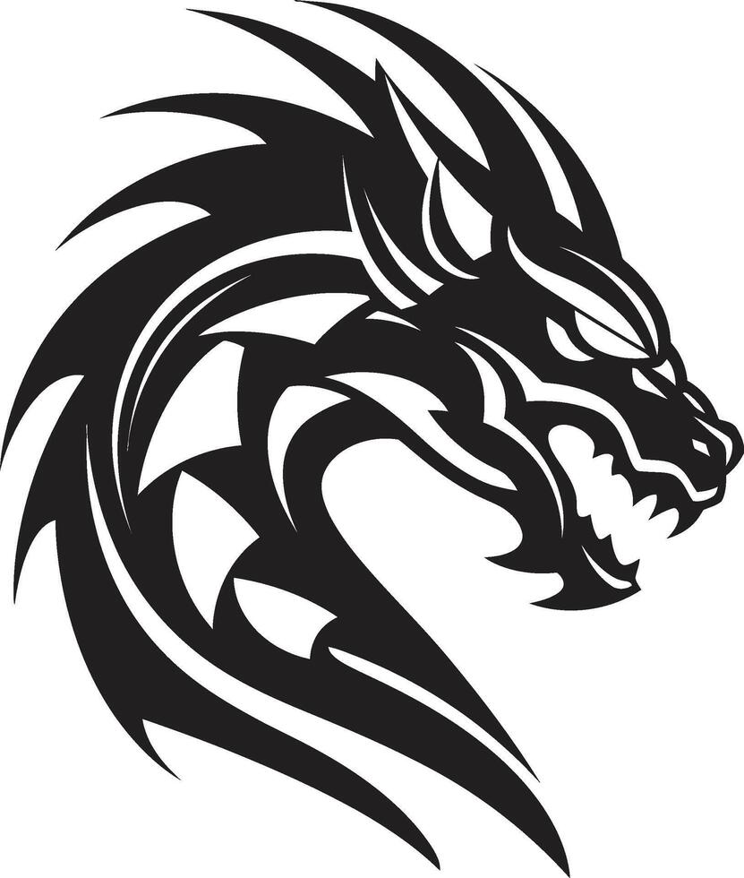 Mystiker kuei Drachen Kamm Vektor Design zum legendär Majestät mystisch kuei Drachen Insignien Vektor Logo Design zum legendär Kreatur