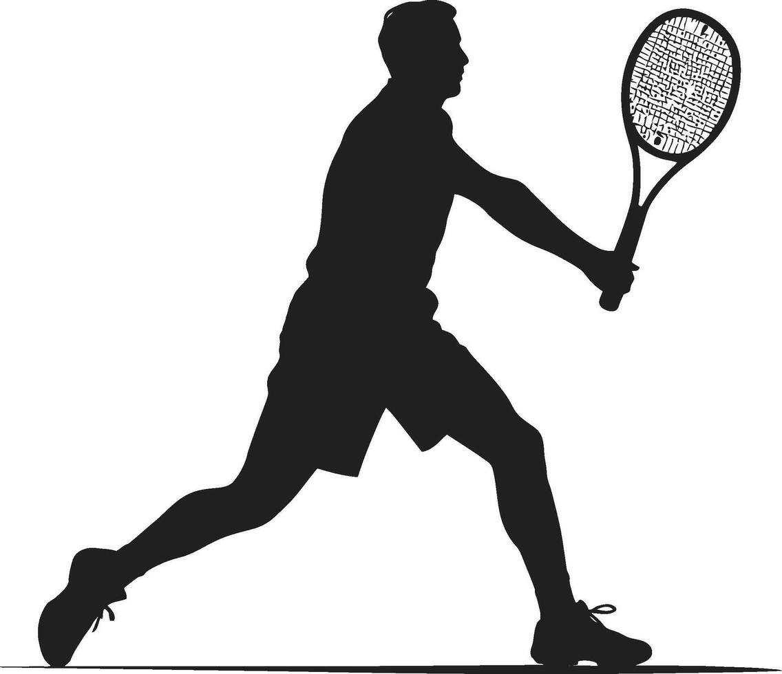 Schläger abtrünnig Insignien Vektor Design zum Fett gedruckt Tennis Logo Smash Maestro Abzeichen Tennis Spieler Vektor Symbol zum mächtig Theaterstücke