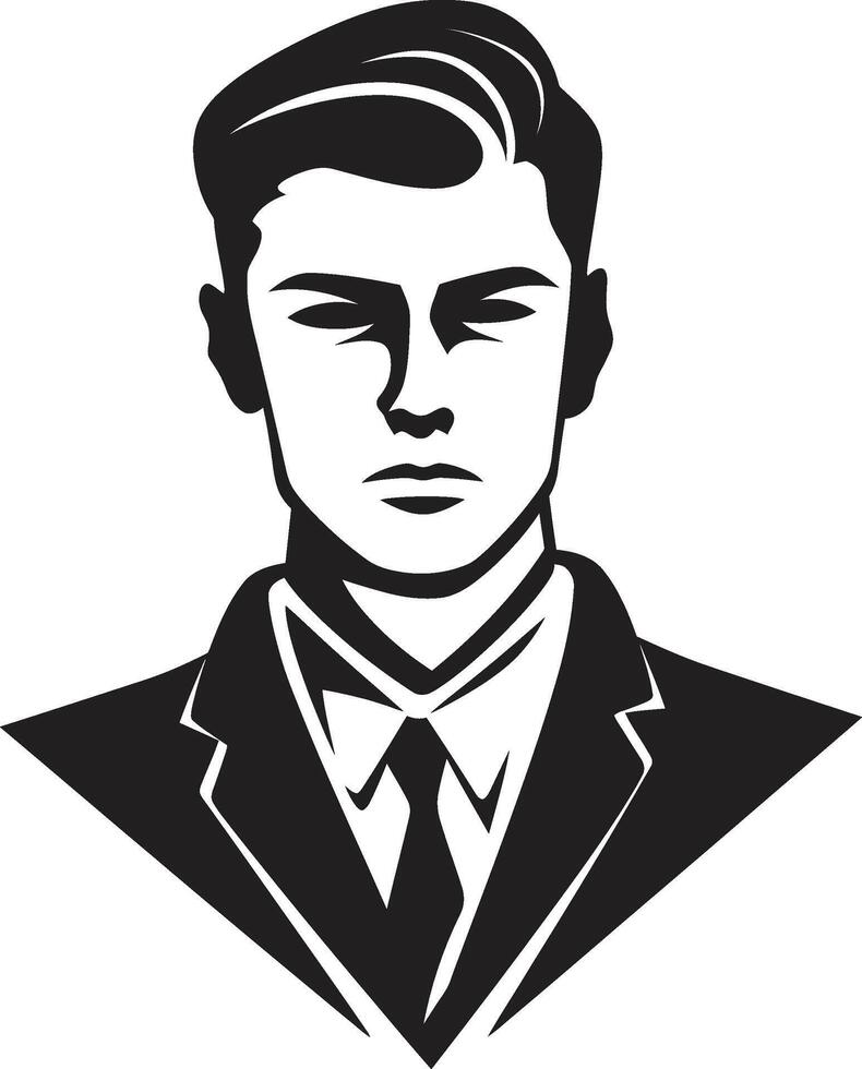 redo profil bricka vektor logotyp för graciös manlig ansikte illustration samtida förtroende vapen manlig ansikte ikon med djärv närvaro