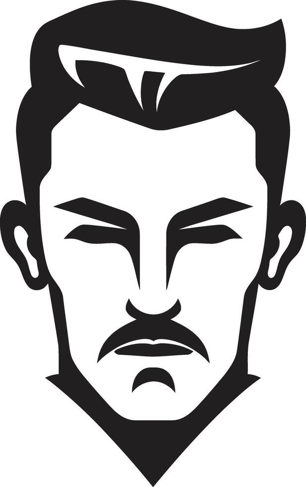 dynamisch Geschicklichkeit Abzeichen agil männlich Gesicht Logo Design zum beschwingt Energie modern Männlichkeit Kamm modisch männlich Gesicht Vektor Symbol zum zeitgenössisch Beschwerde