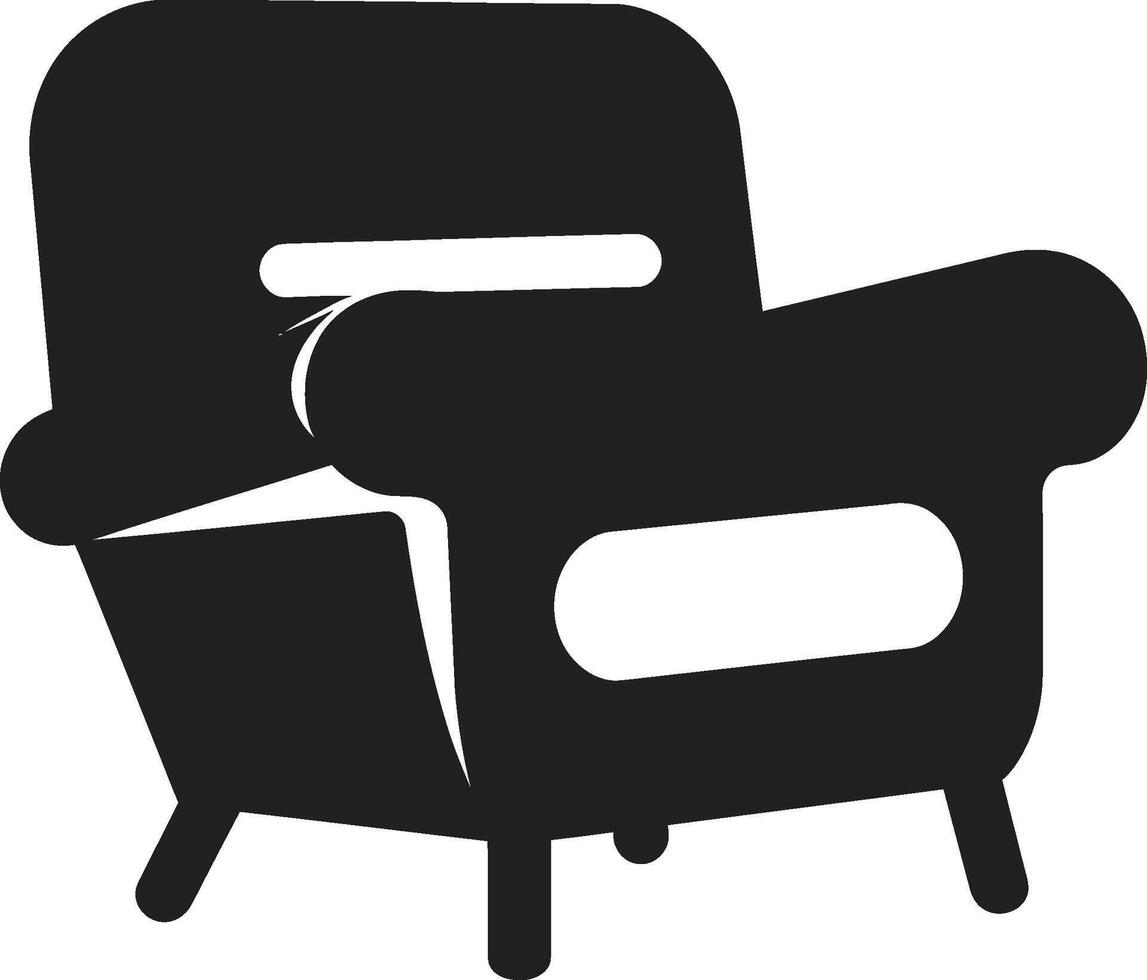 heiter Sitzplätze Emblem Vektor Logo Design zum modern entspannend Stuhl Symbol zeitgenössisch Komfort Insignien glatt modern Stuhl Vektor Symbol zum ultimativ Entspannung