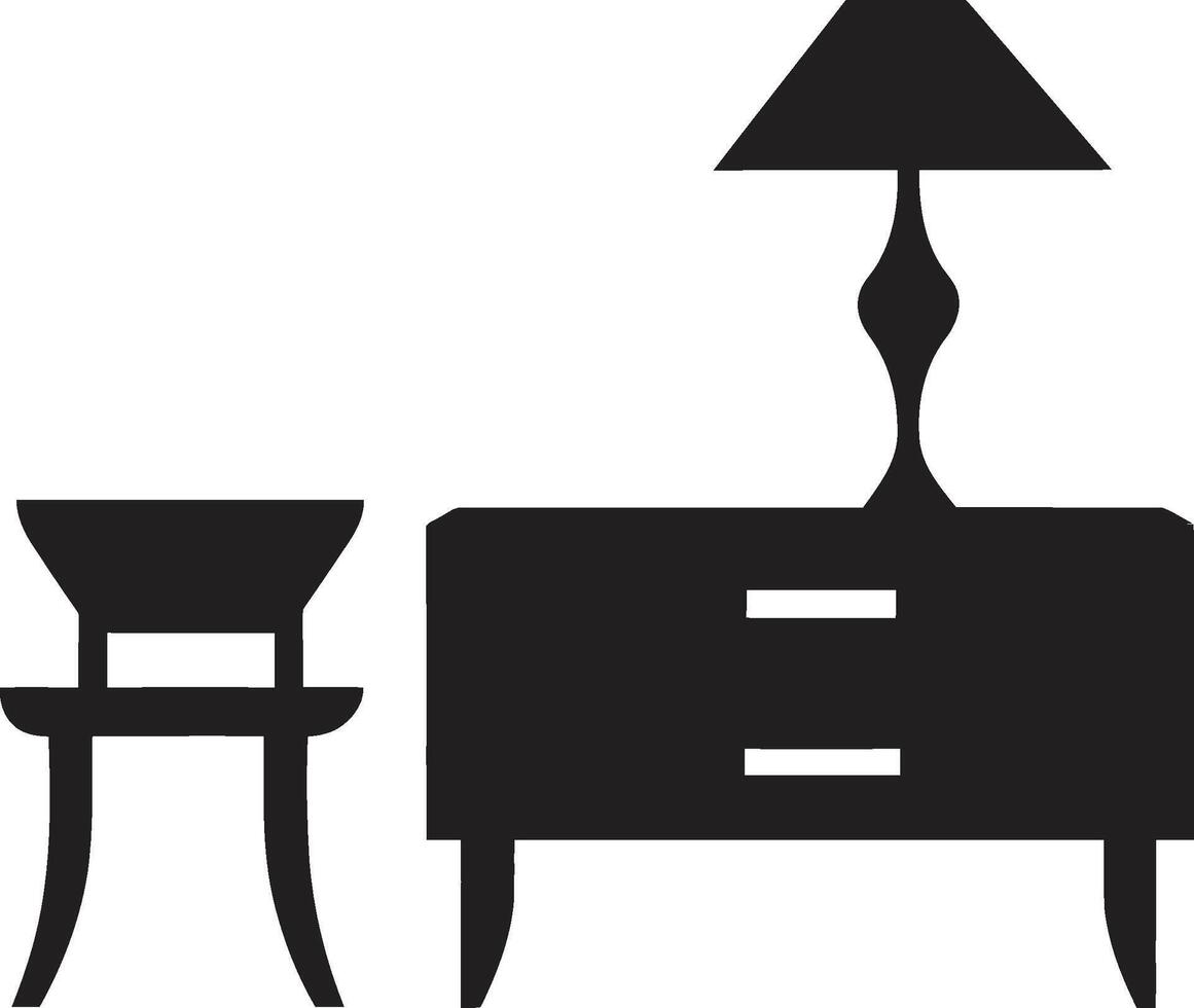 schick Komfort Insignien Vektor Logo zum modisch modern entspannend Stuhl Illustration städtisch Zen Kamm glatt modern Stuhl Vektor Symbol zum Stadt Leben Entspannung