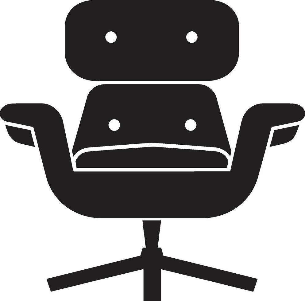 minimalistisch Rückzug Kamm Vektor Logo zum einfach und stilvoll Stuhl Symbol Eleganz Salon Abzeichen glatt Stuhl Vektor Symbol im modern Entspannung