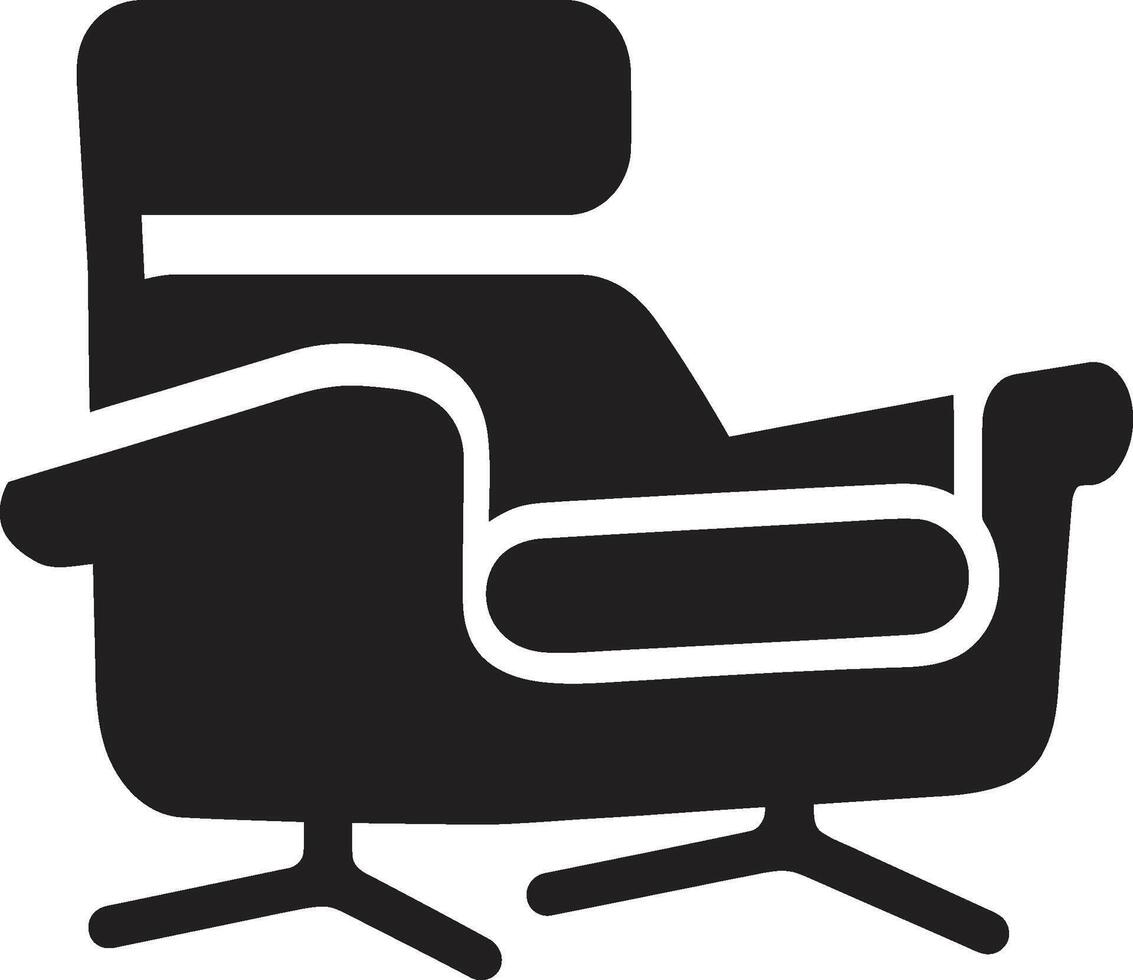 Zen Zephyr Kamm modern entspannend Stuhl Vektor Logo zum ultimativ Komfort still Trends Insignien Vektor Design zum modisch Salon Stuhl Symbol
