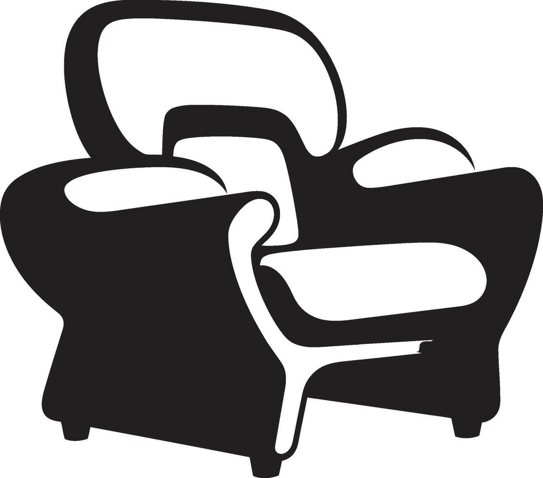 zeitgenössisch Komfort Insignien glatt modern Stuhl Vektor Symbol zum ultimativ Entspannung Zen Zephyr Kamm Vektor Logo zum stilvoll und entspannend Stuhl Illustration