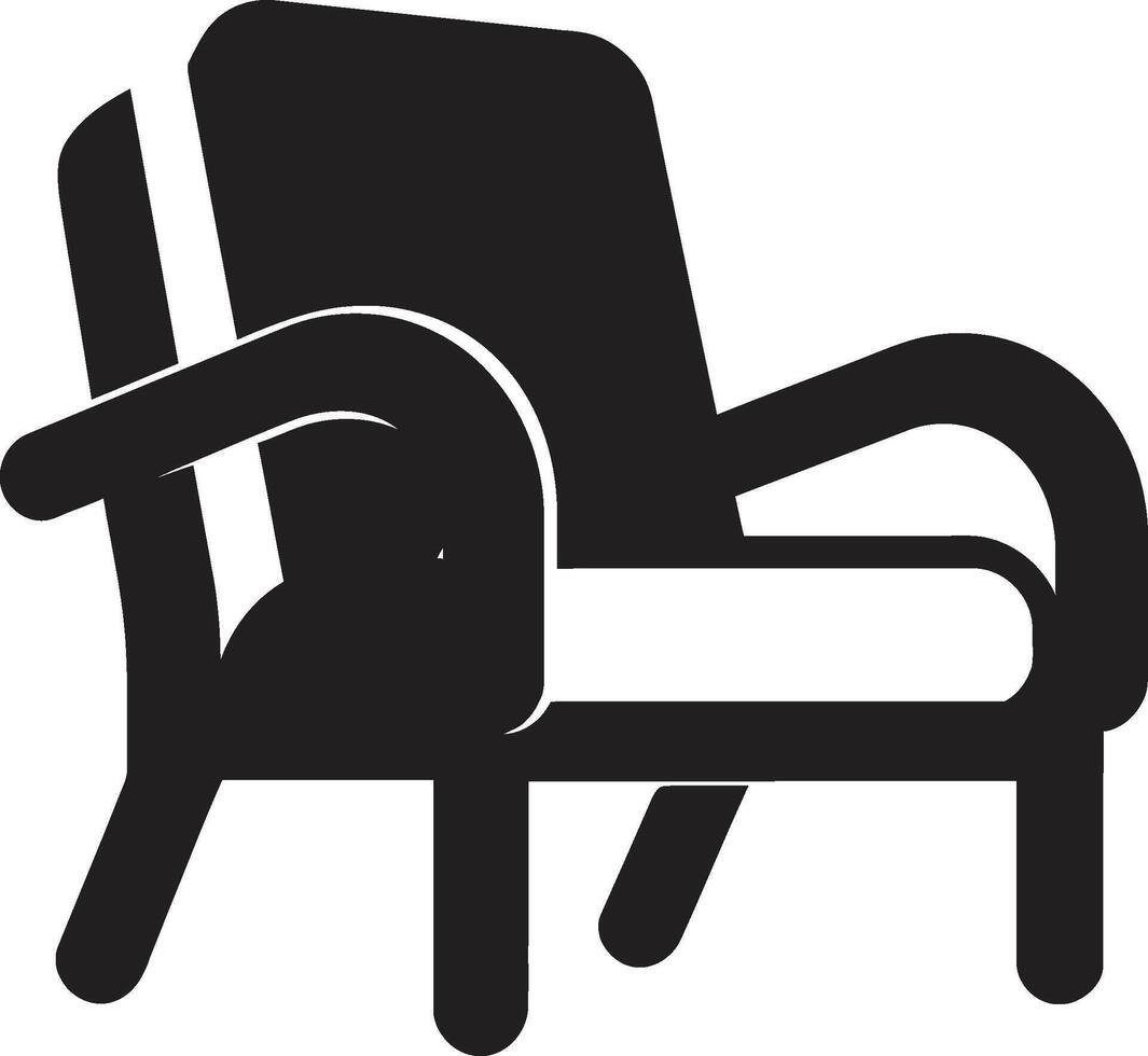 still Trends Abzeichen modern entspannend Stuhl Vektor Symbol zum Ruhe Räume städtisch Eleganz Insignien Vektor Design zum modisch entspannend Stuhl Illustration