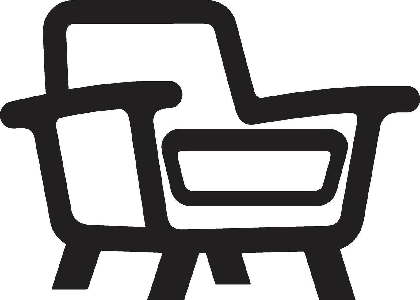 zenit bekvämlighet insignier vektor logotyp för eleganta och avkopplande stol design lugn trender vapen modern vardagsrum stol vektor ikon för trendig utrymmen