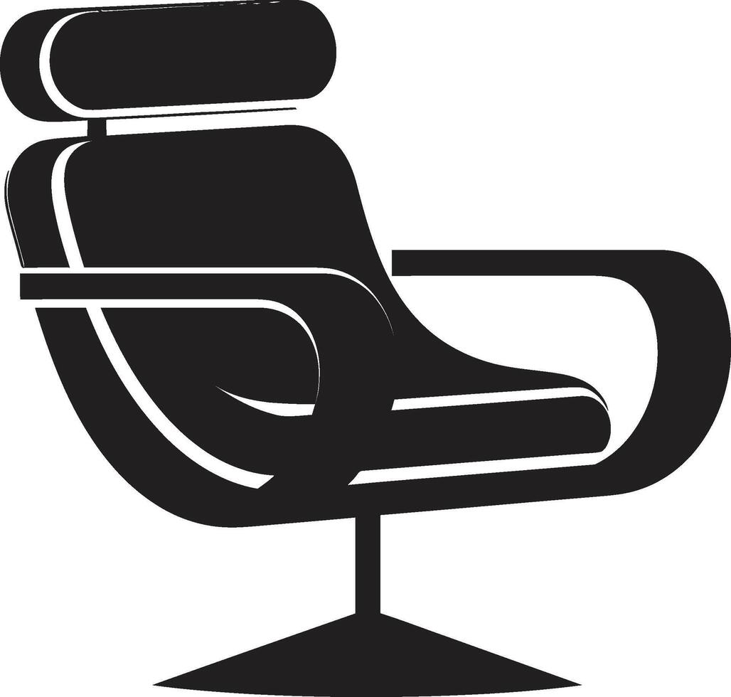 Entspannung Oase Insignien glatt Stuhl Vektor Symbol zum gemütlich Räume Eleganz Salon Kamm Vektor Logo zum stilvoll und entspannend Stuhl Illustration