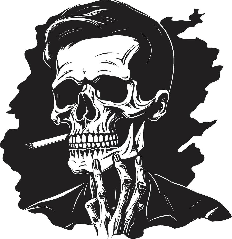 klassisk cigarr charm insignier årgång överklagande för sofistikerad branding gentlemän rök vapen vektor design för elegant rökning skelett