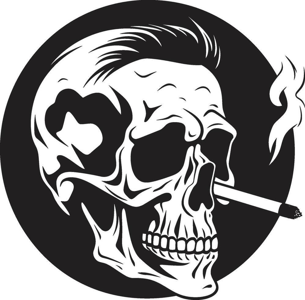 tid hedrad havana vapen årgång stil för rökning herre design flott puffer bricka eleganta rökning herre ikon i vektor logotyp