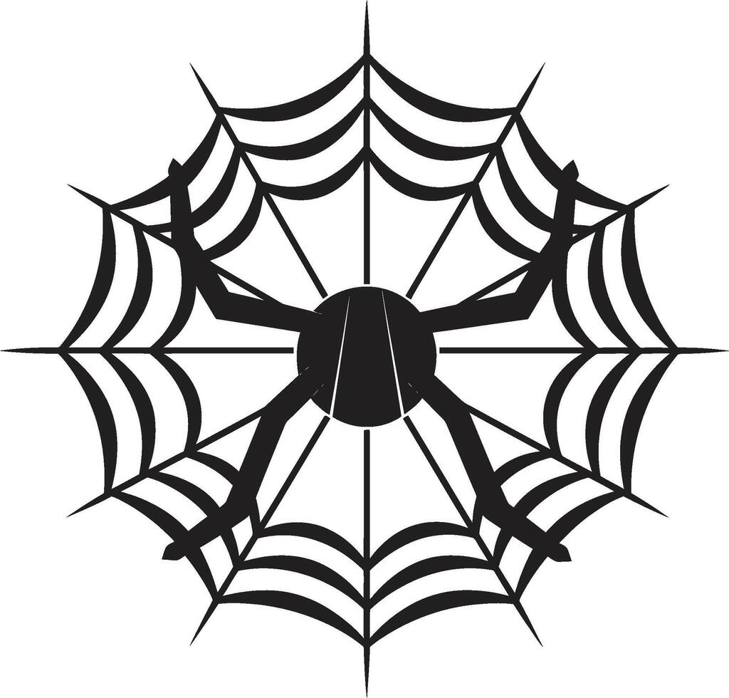 Spinnentier Aufstieg Emblem Vektor Spinne Logo zum dynamisch Design vernetzt Wunder Insignien kompliziert Spinne mit Spinne Netz Symbol
