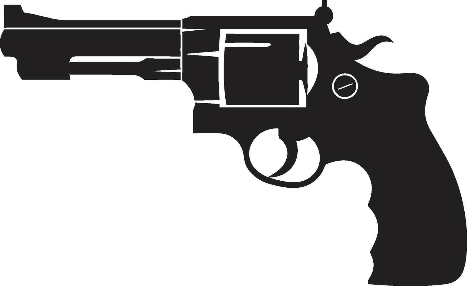 glatt Seitenwaffe Kamm modisch Vektor Symbol zum zeitgenössisch Feuerarme städtisch Eleganz Abzeichen modisch Revolver Design im ikonisch branding