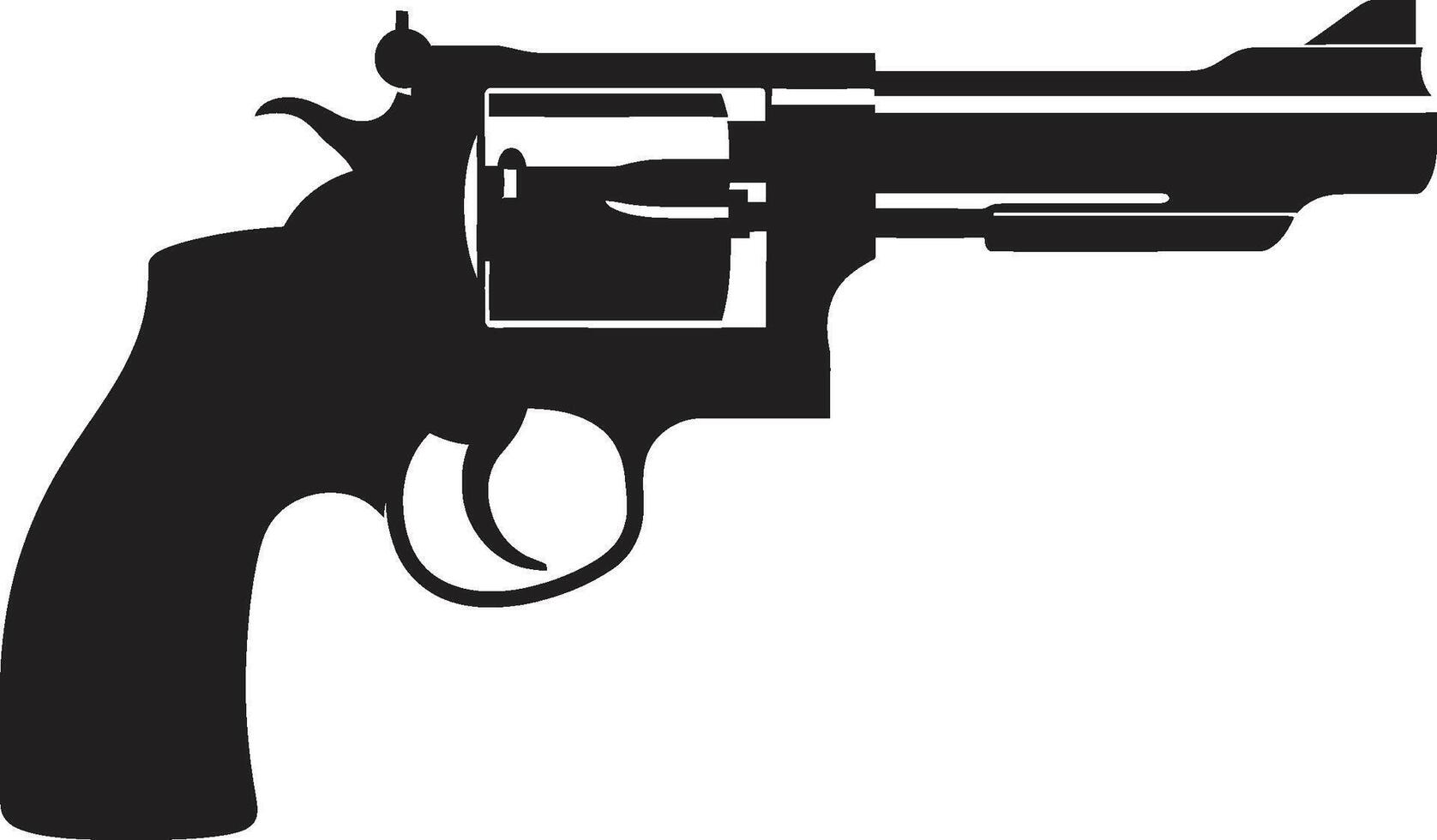 städtisch Arsenal Abzeichen zeitgenössisch Revolver Vektor zum modisch branding Fass Schönheit Insignien stilvoll Revolver Logo mit nervös Eleganz