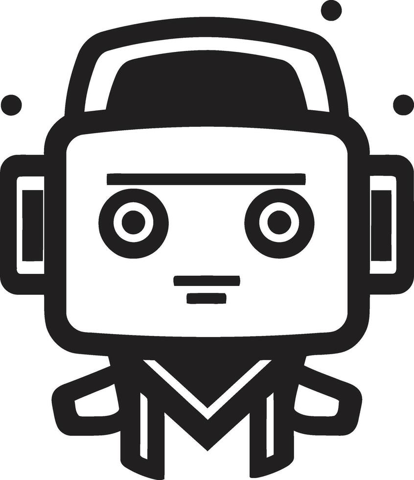 Mikro Wunder Kamm klein Roboter Logo zum Konversation Magie Plaudern Begleiter Abzeichen Vektor Symbol von ein winzig Roboter zum freundlich Gespräche