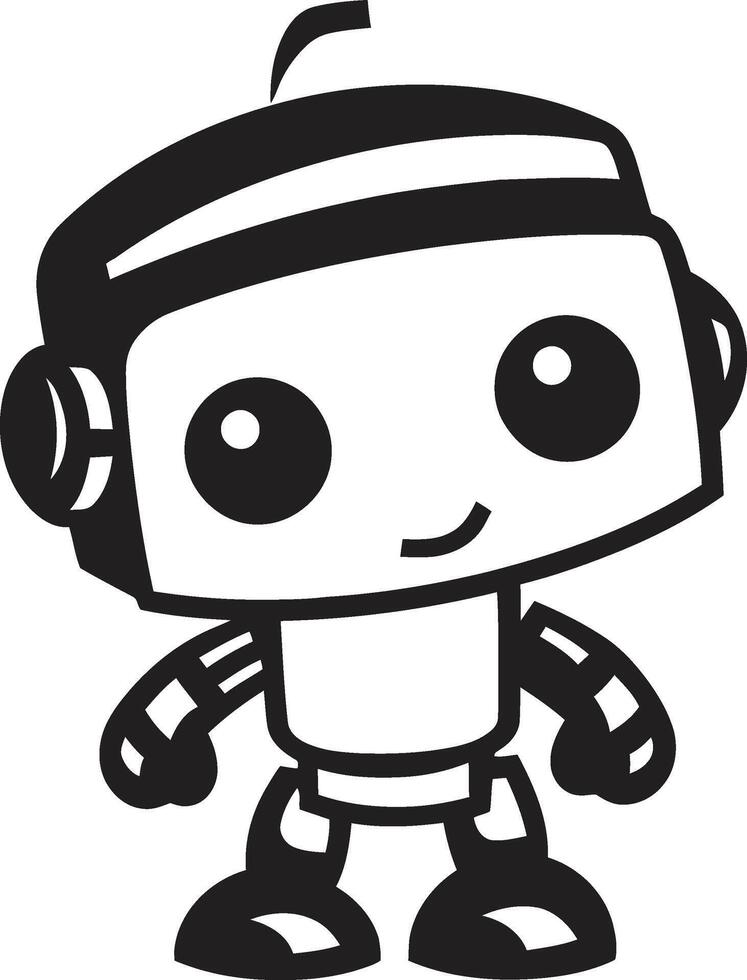 Plaudern Begleiter Insignien süß Roboter Chatbot Symbol zum freundlich Gespräche digi Kumpel Kamm kompakt Roboter Vektor Symbol zum Digital Verbindungen
