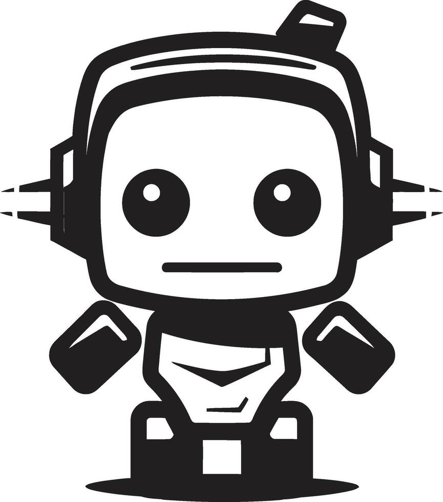 Byte Größe bot Abzeichen klein Roboter Chatbot Symbol zum Plaudern Hilfe sausen Widget Abzeichen bezaubernd Roboter Vektor Symbol zum Technik Gespräche