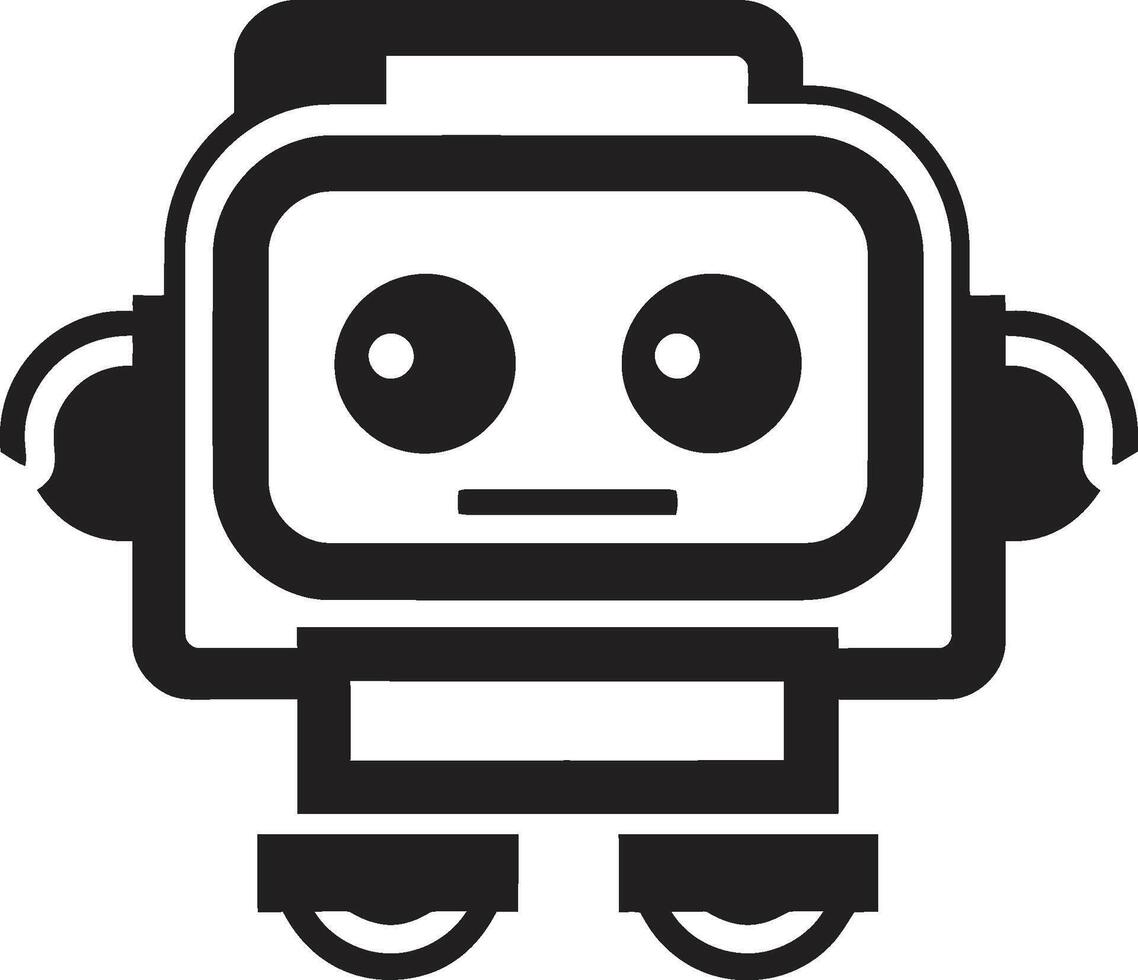 Nano Schubs Kamm süß Roboter Logo zum Digital Hilfe Tasche Kumpel Abzeichen klein Roboter Vektor Symbol zum kompakt Verbindungen