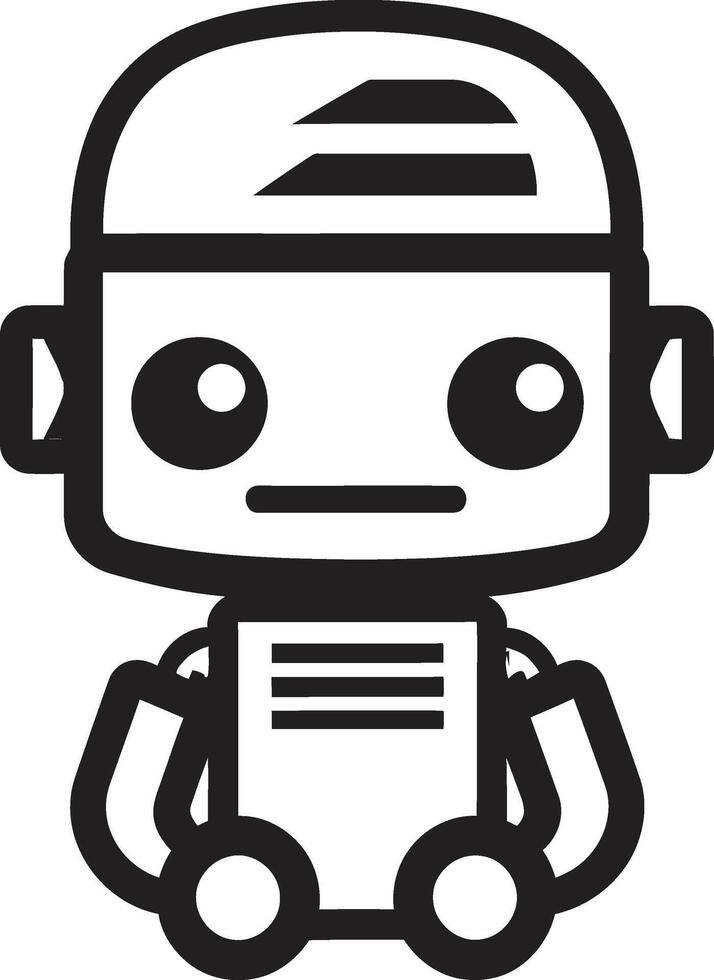 bitgrupp sized bot insignier små robot chatbot design för chatt bistånd trogen bostad emblem modern villa vektor logotyp för lyxig levande