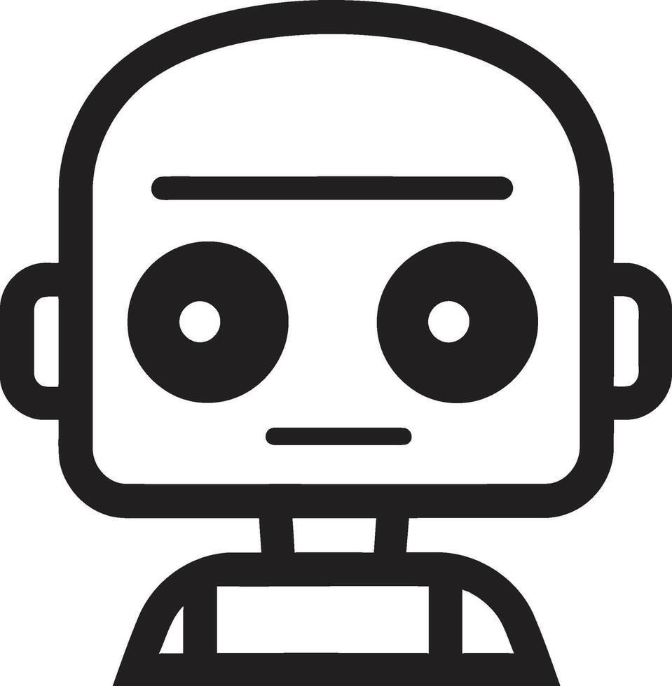 mini mech förundras insignier mycket liten robot chatbot ikon för konversation charm ficka kompis vapen små och söt robot logotyp i kompakt design vektor