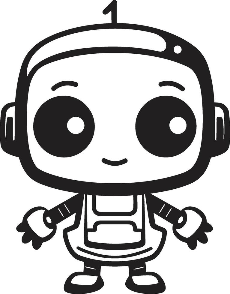 digi Kumpel Kamm süß Roboter Chatbot Design zum Digital Verbindungen Mini mech Wunder Abzeichen bezaubernd Roboter Vektor Logo zum Konversation Charme