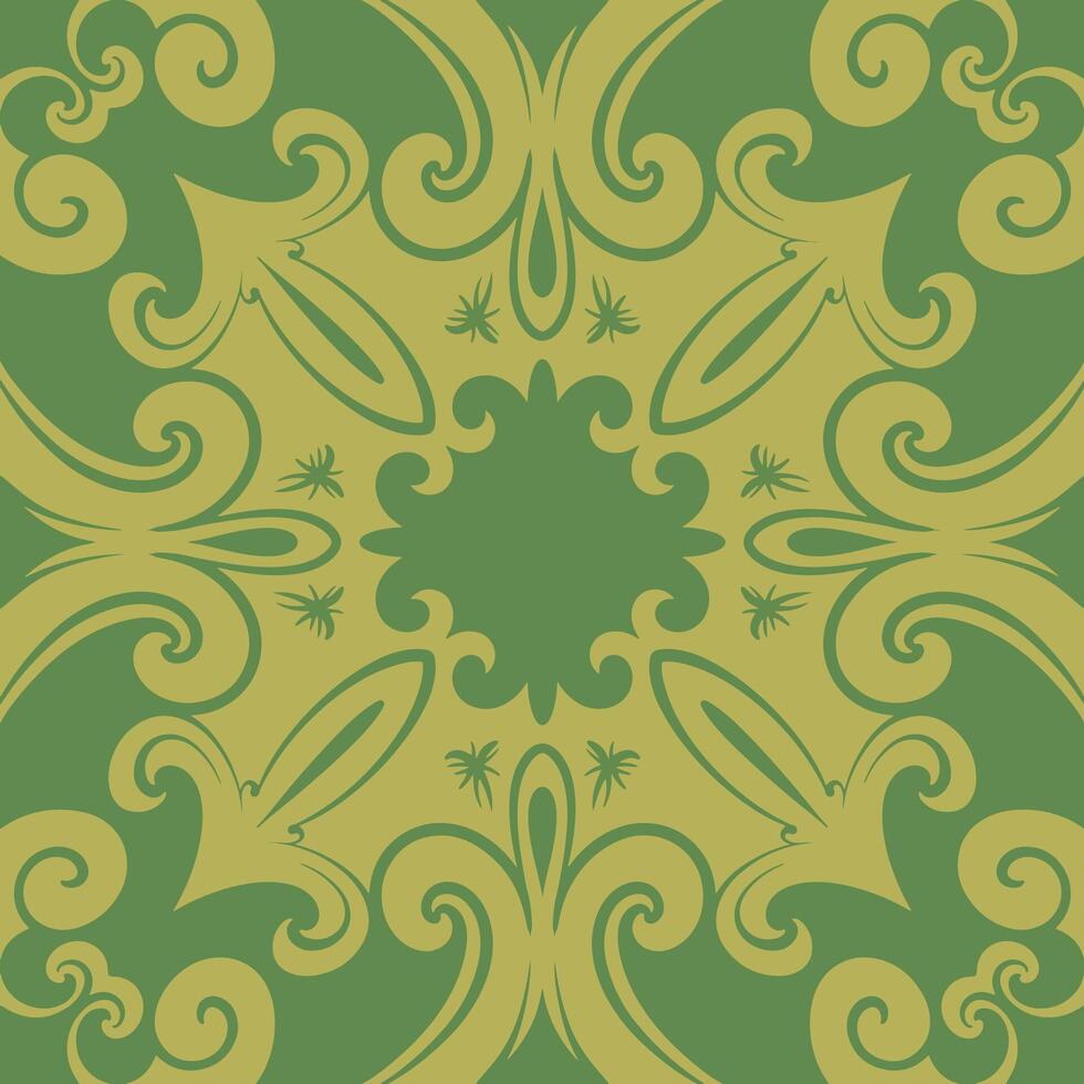 bakgrund årgång mandala prydnad plattor keramisk, geometrisk retro mosaik- mönster vektor