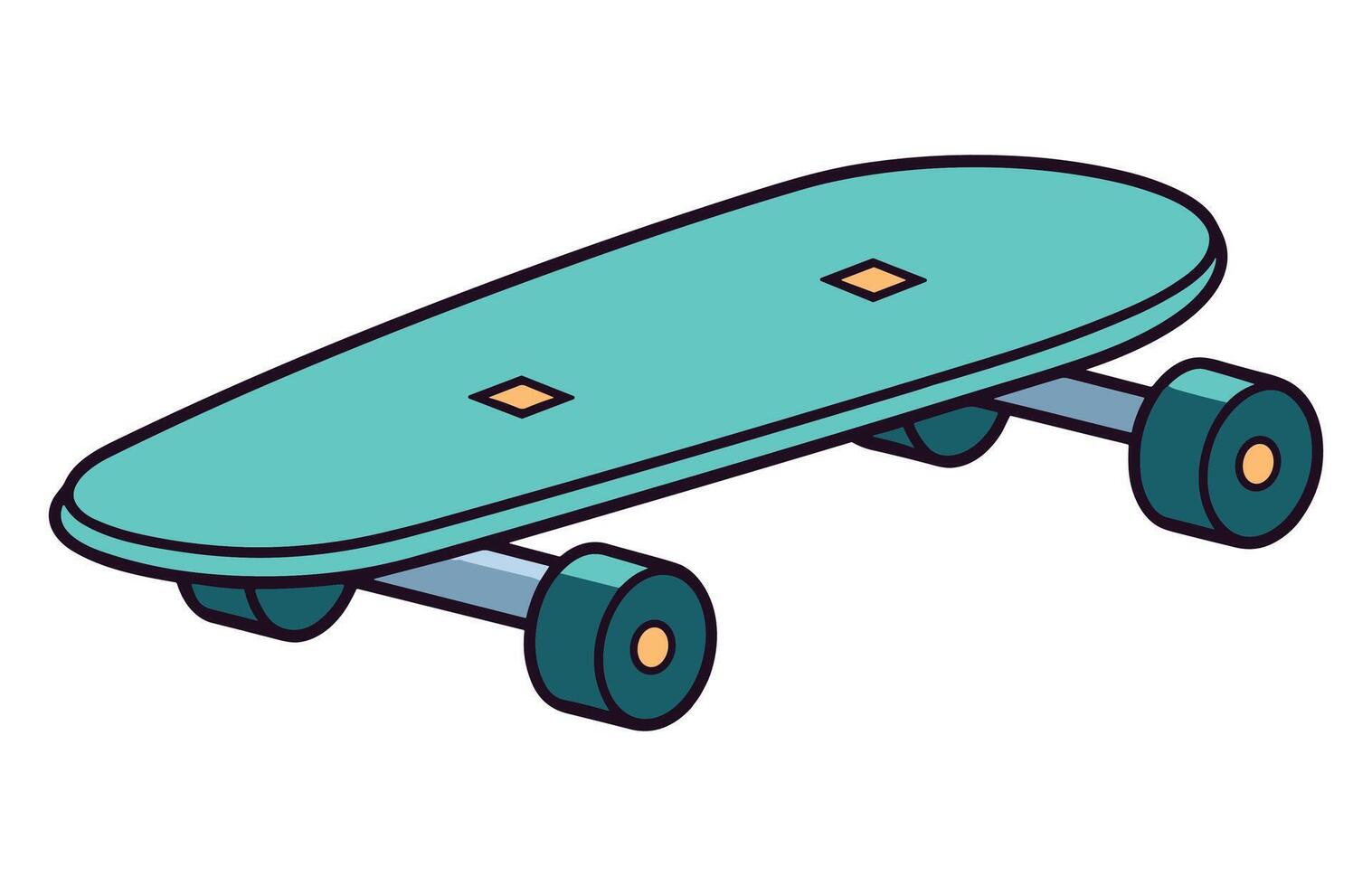 skateboard ikon Färg vektor, skateboard sport illustration vektor