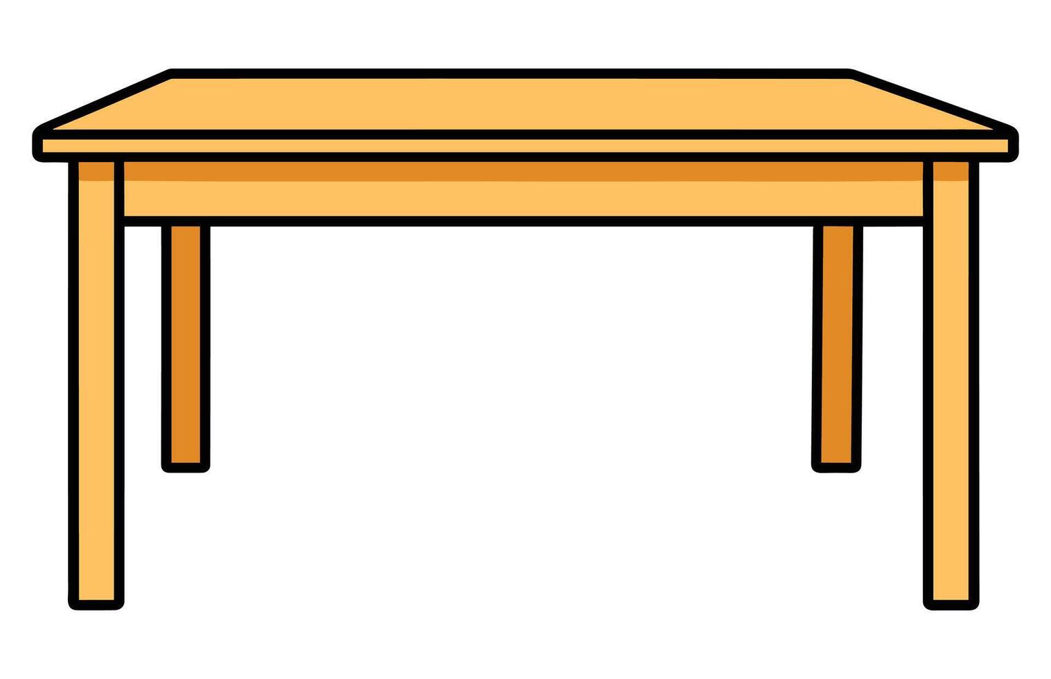 hölzern Tabelle isoliert Illustration, Tabelle hölzern Zuhause modern Dekoration Möbel Vektor