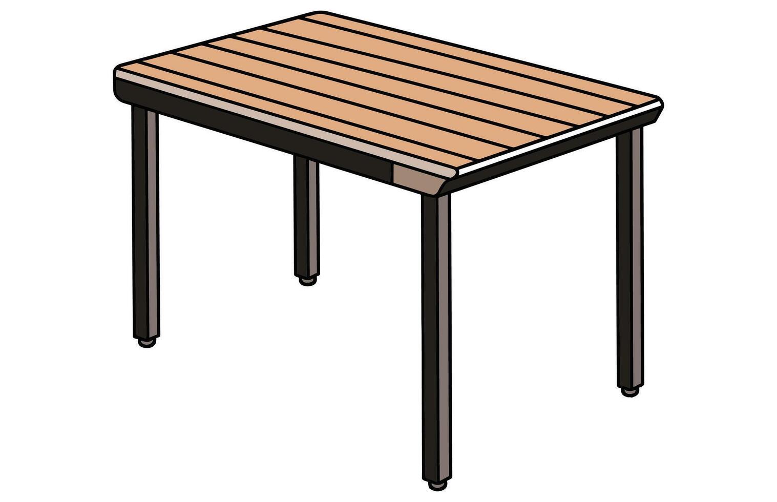 Terrasse Bereich Cafe und Garten Möbel Tabelle Vektor, Terrasse Schreibtisch Illustration vektor