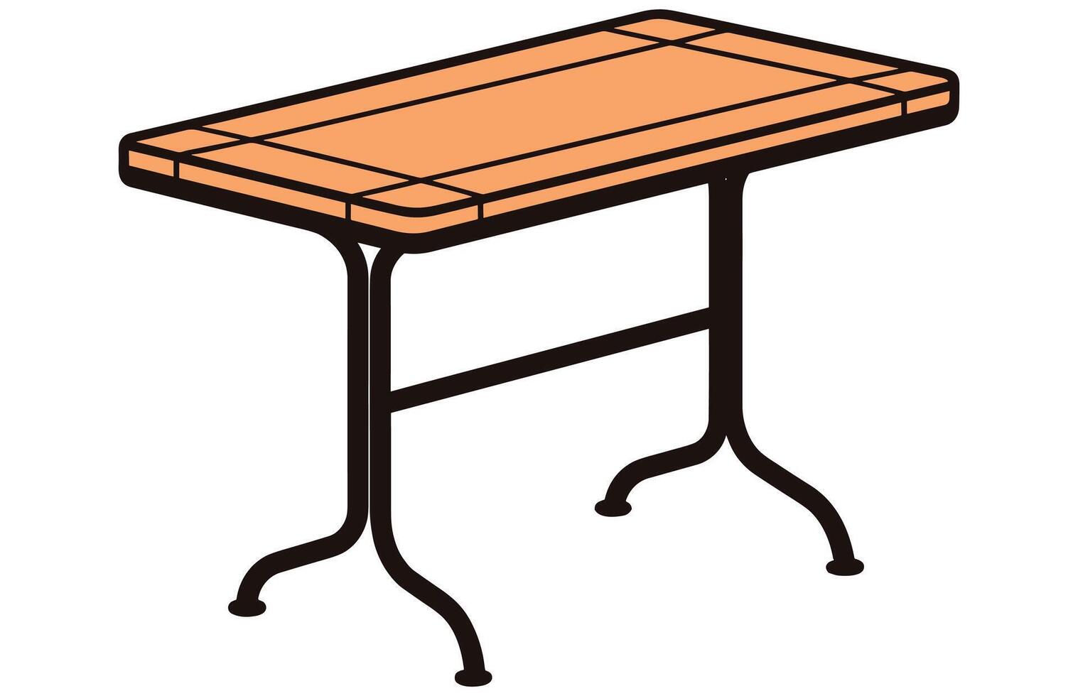 Terrasse Bereich Cafe und Garten Möbel Tabelle Vektor, Terrasse Schreibtisch Illustration vektor