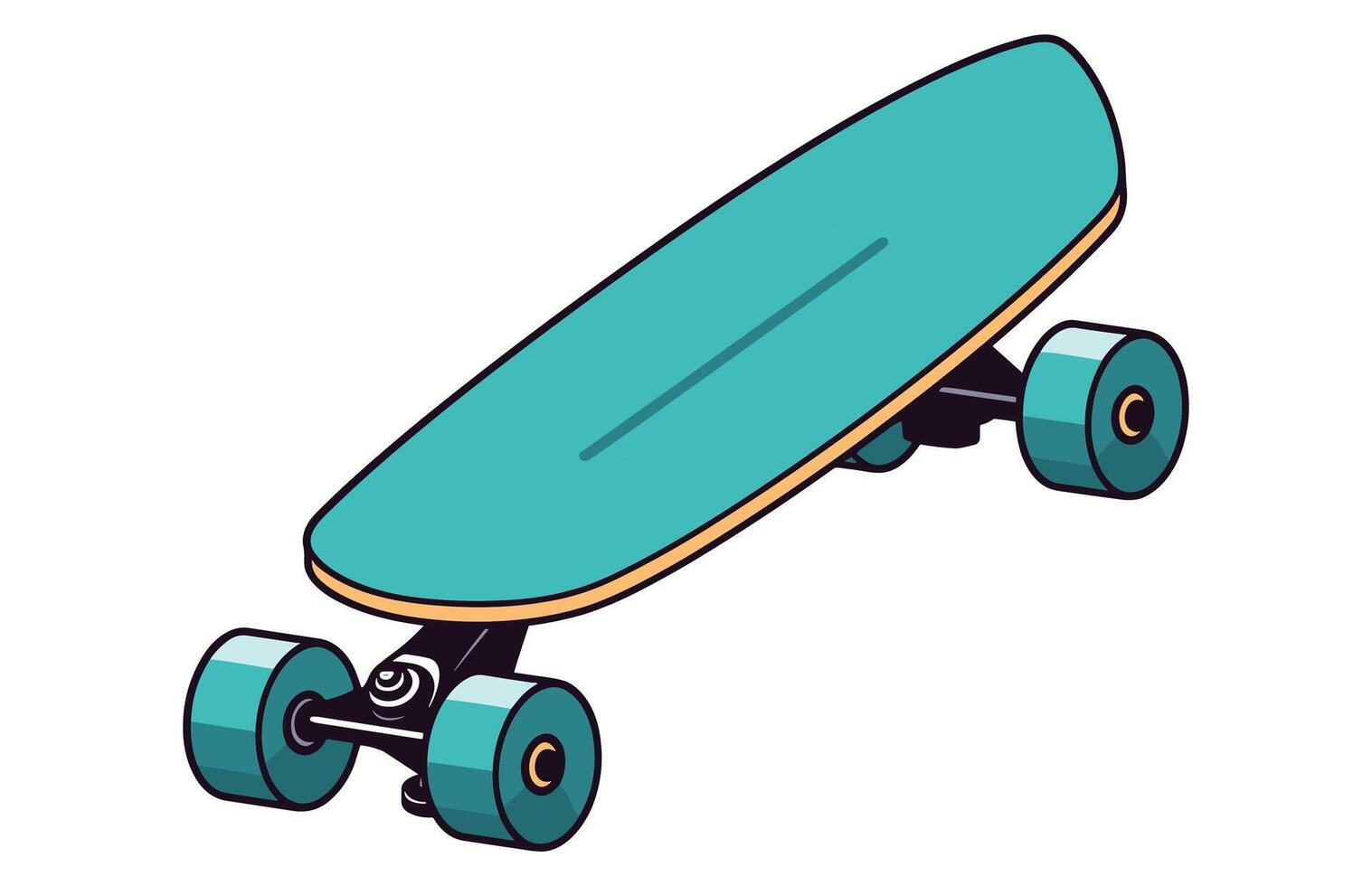 skateboard ikon Färg vektor, skateboard sport illustration vektor