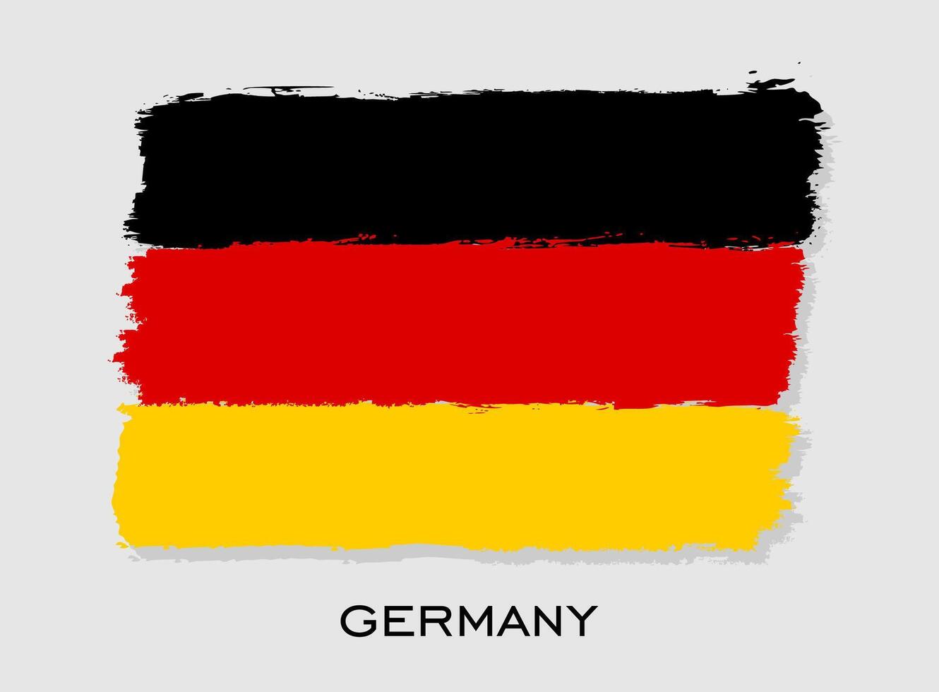 Deutschland Flagge Bürste Schlaganfall Design. National Flagge von Deutschland vektor