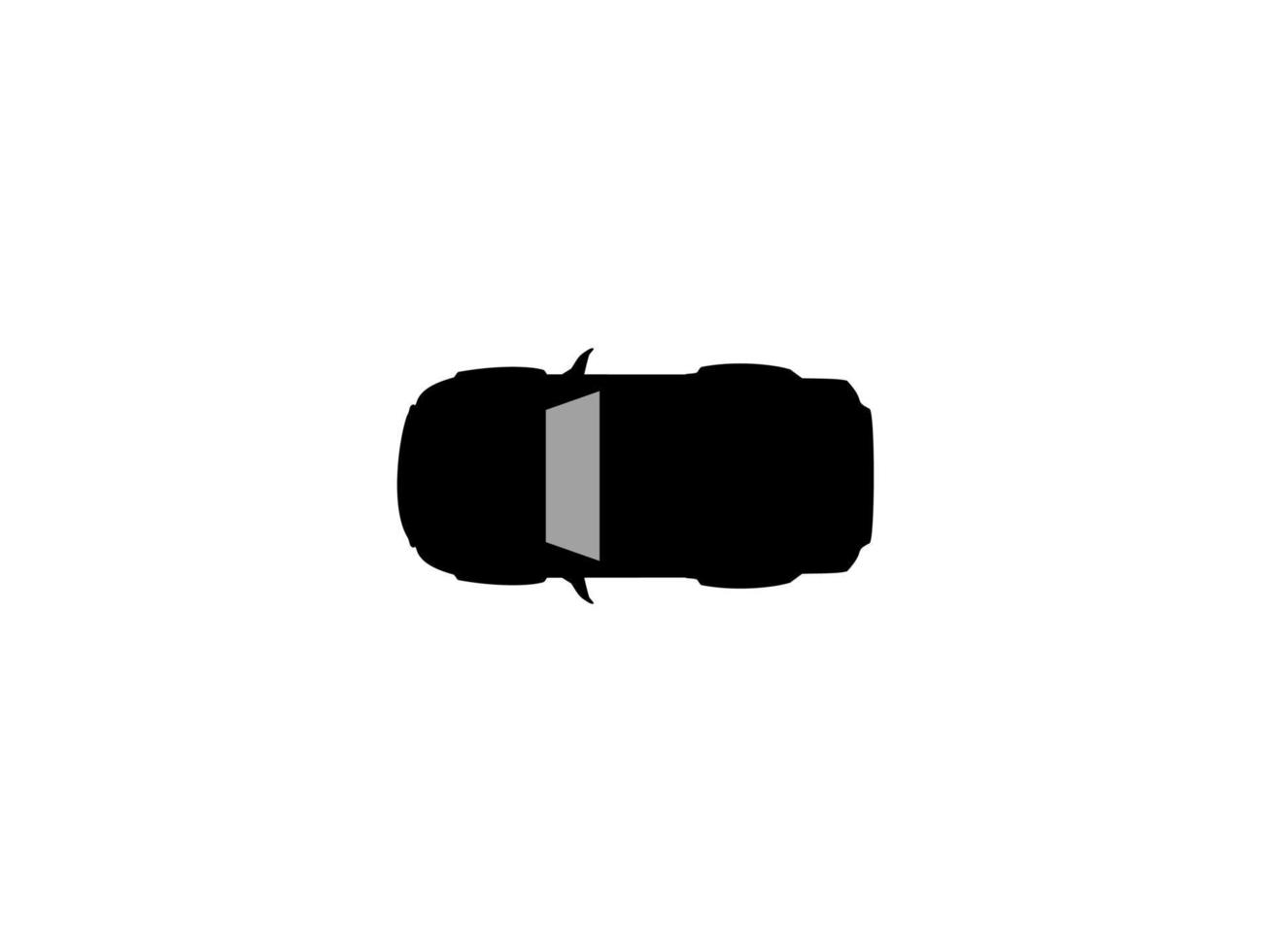 Draufsicht eines Autos. Fahrzeug. Limousine. Autosymbol isolierte Zeichensymbol-Vektorillustration - hochwertige schwarze Vektorsymbole vektor