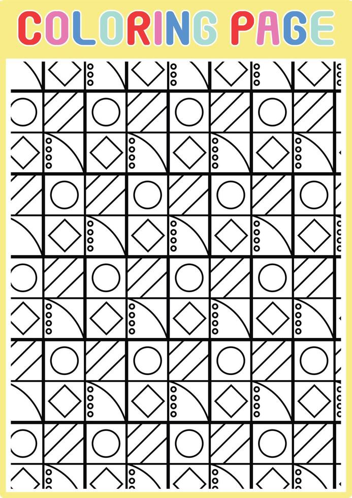 målarbok geometriska vuxna avkopplande mönster abstrakt vektor