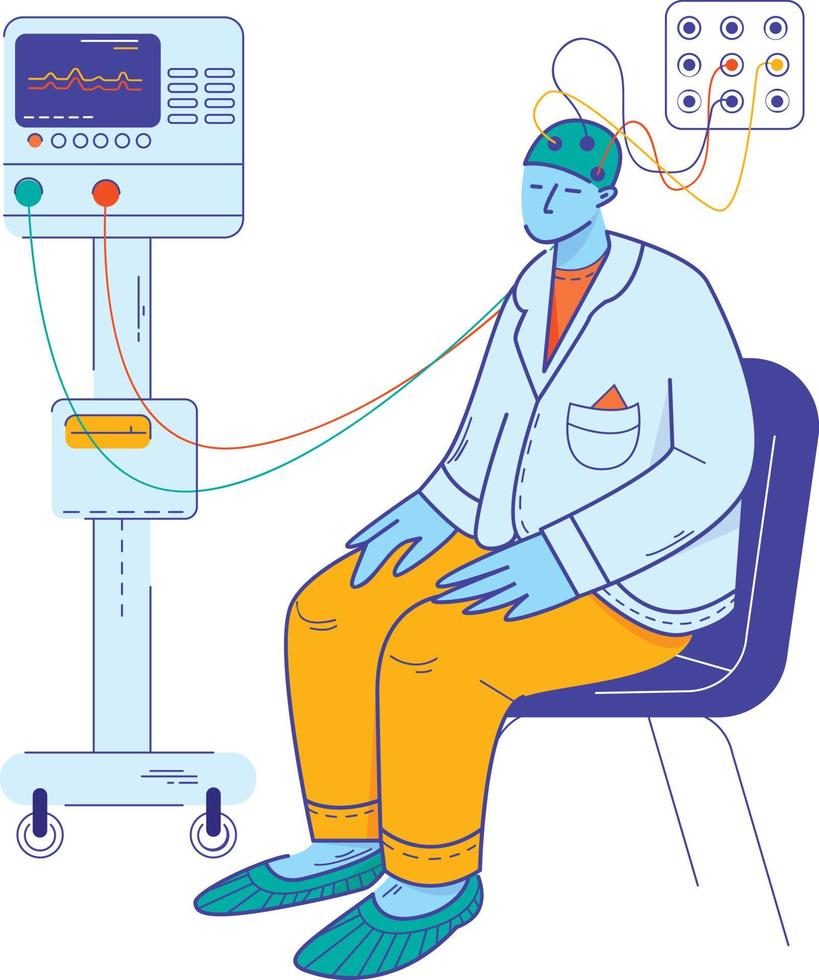 Patient in eeg-Behandlung vektor